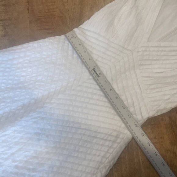 J Crew Dress Women Size 0P Petite White  Sleeveless Lined Textured Easter Spring - Picture 8 of 12